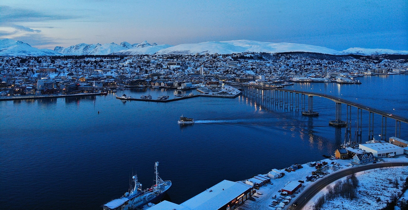 Blick auf Tromsø Norwegen - das Tor zur Arktis